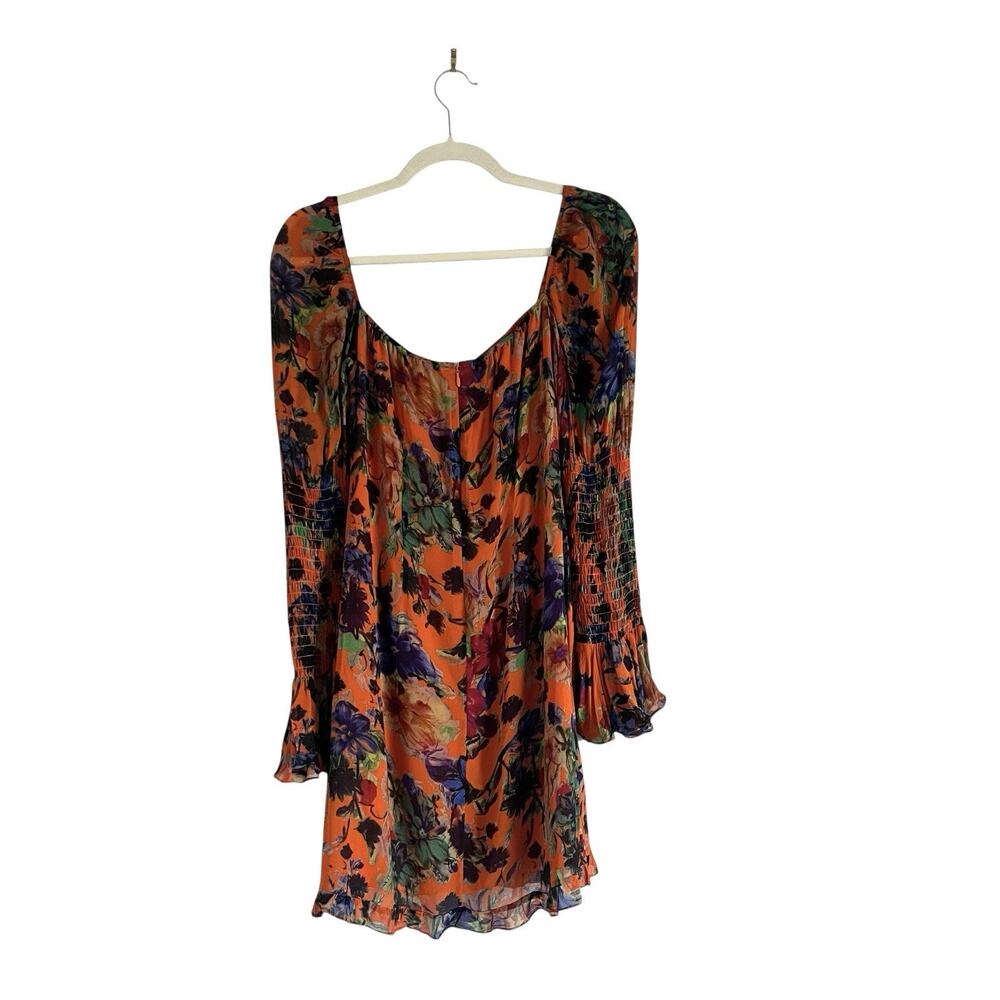 Rat & Boa Naomi Mini dress Orange floral Sz Small Coquette Core Boho Festival - Picture 4 of 11